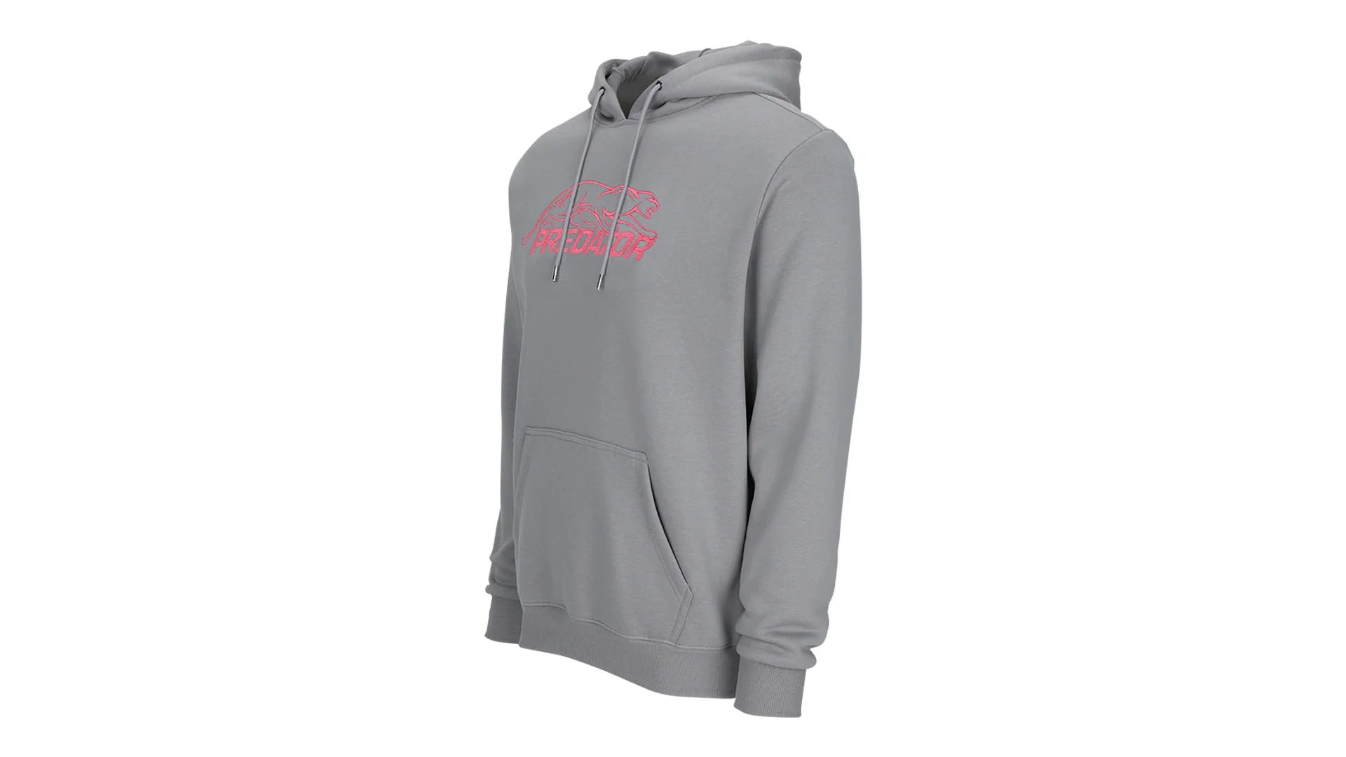 Predator Gray Hoodie with Embroidered Pink Logo