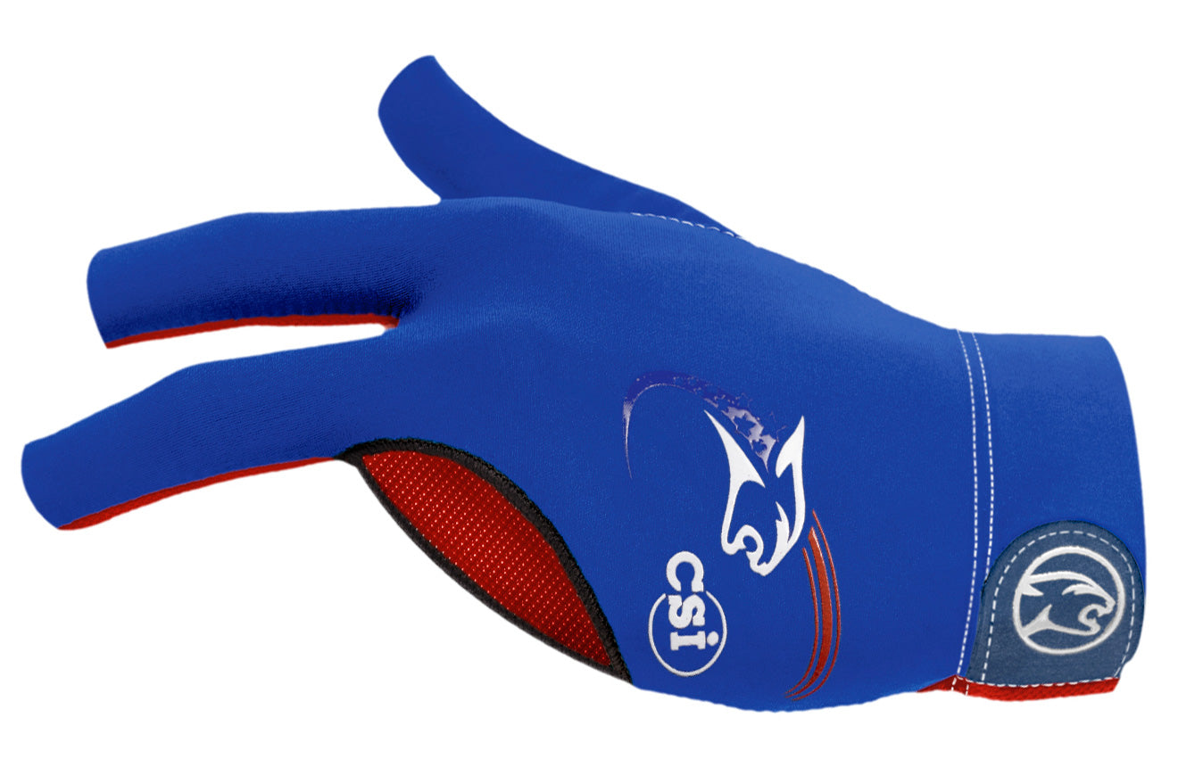 Predator Second Skin Billiard Glove USPBS Blue and Red - Left Hand