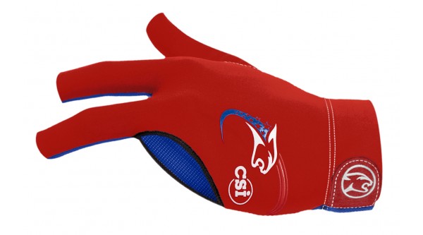 Predator Second Skin Billiard Glove USPBS Red with Blue - Left Hand