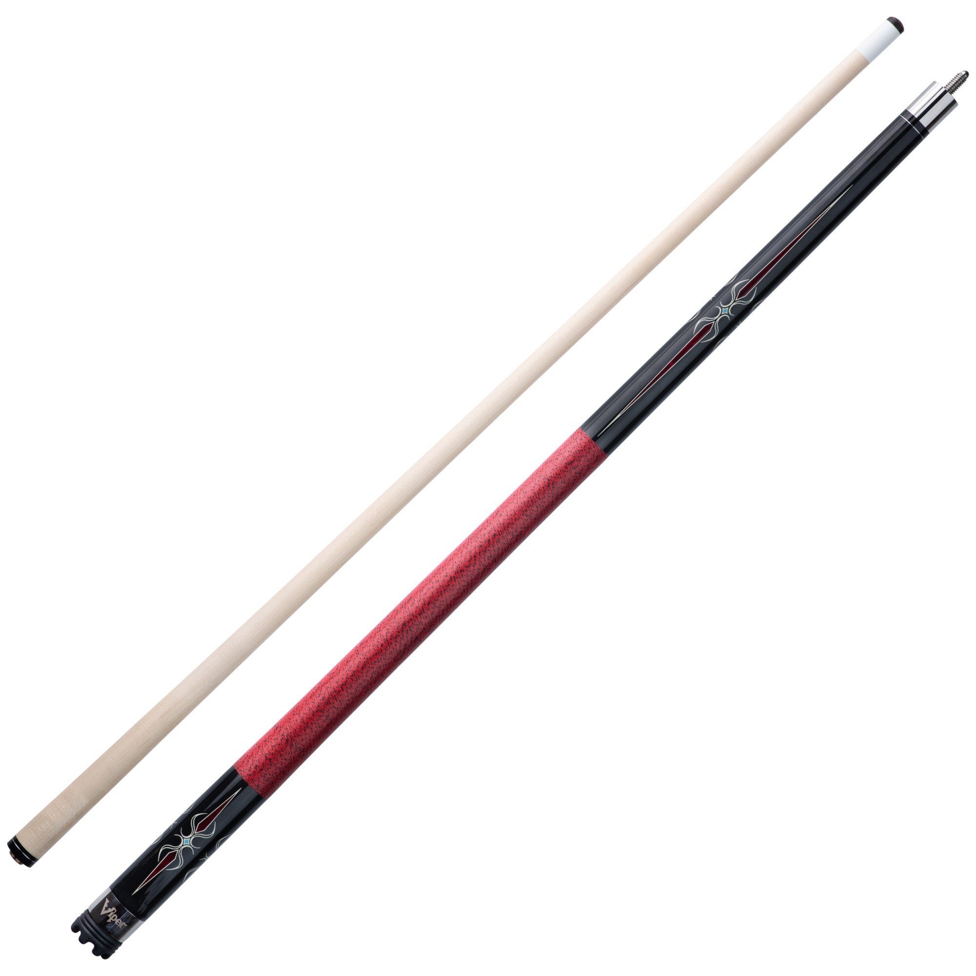Viper 50-1250 Sinister Red and Black Wrap Billiard/Pool Cue Stick