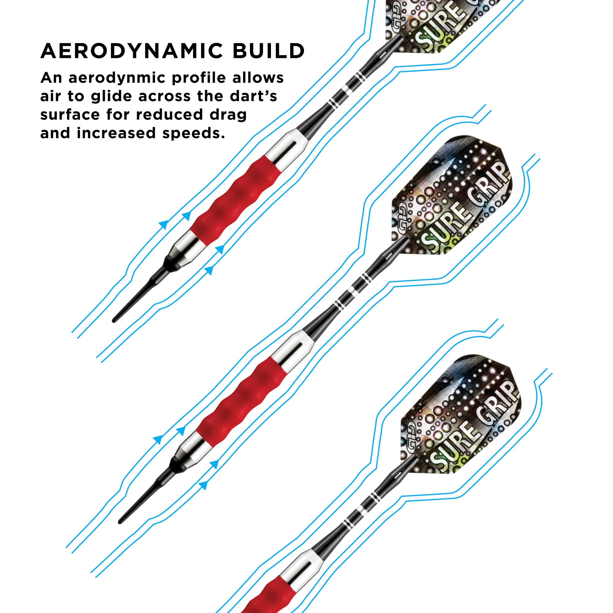 Viper 20-0007 Sure Grip Soft Tip Darts Red