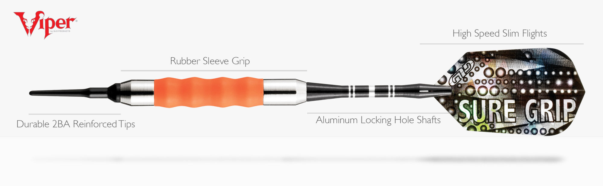 Viper 20-0007 Sure Grip Soft Tip Darts Red