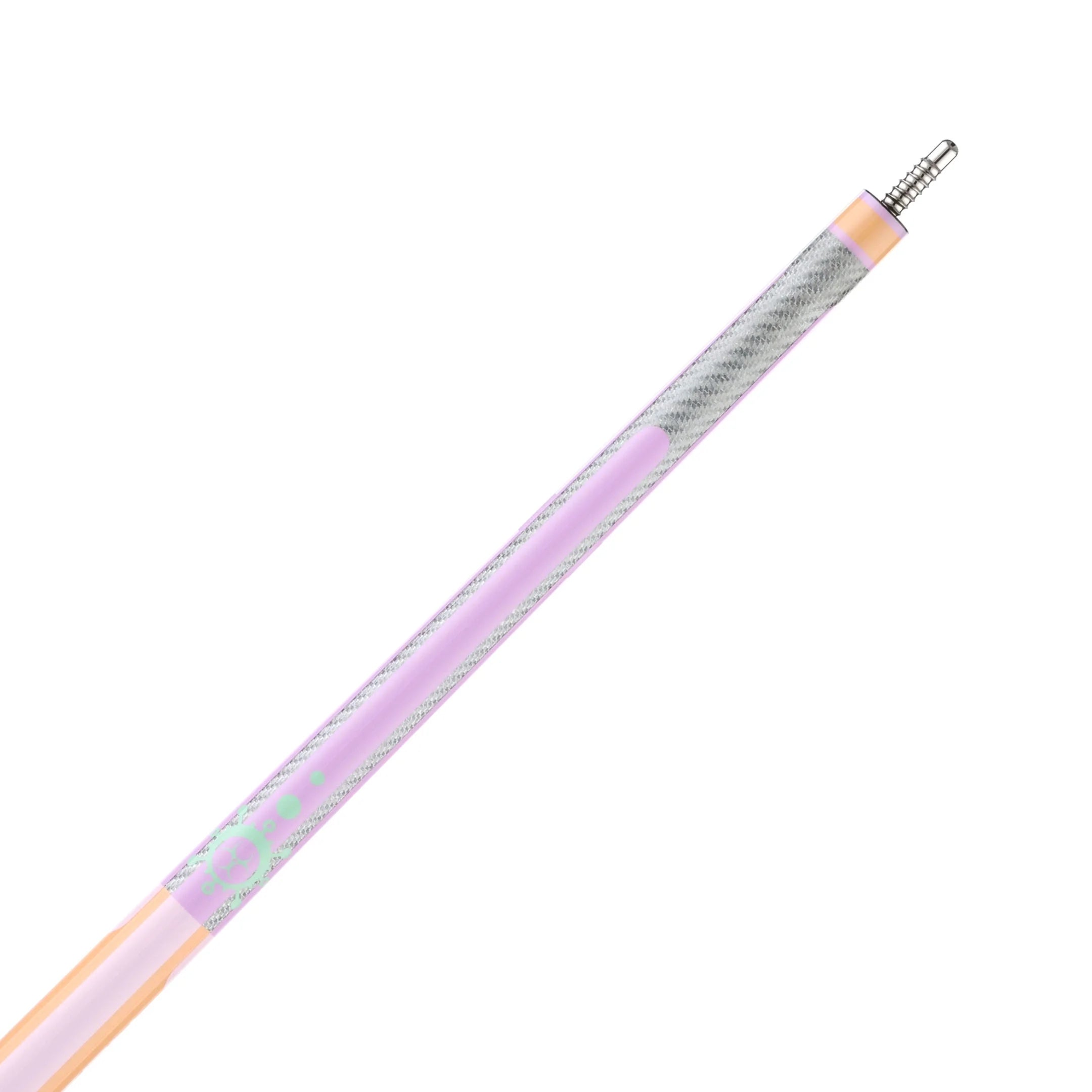 Poison Candy Pool Cue with Carbon Fiber Shaft - Peach/Lavender