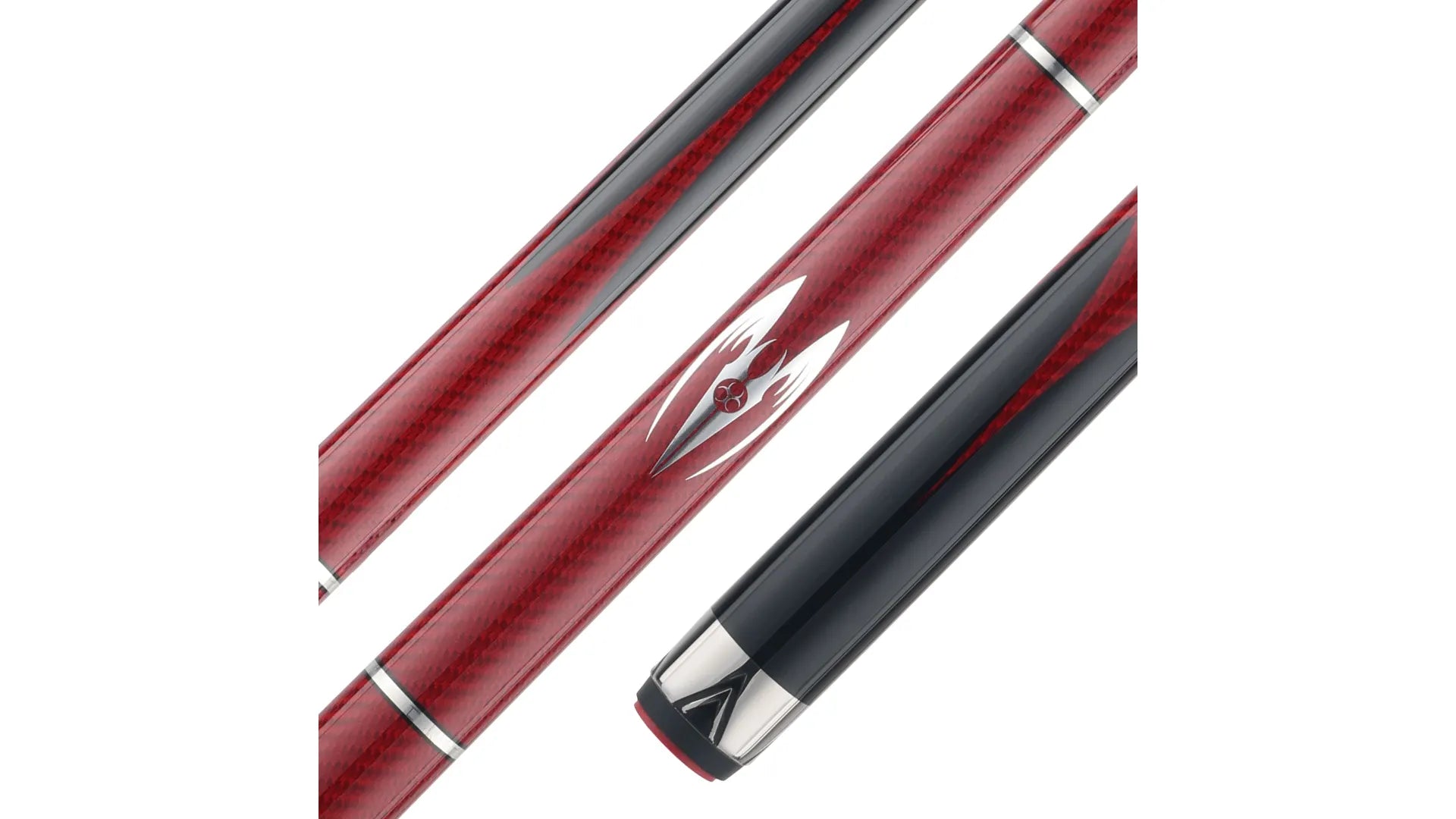 Poison Maelith Pool Cue with Carbon Fiber Shaft Black/Red