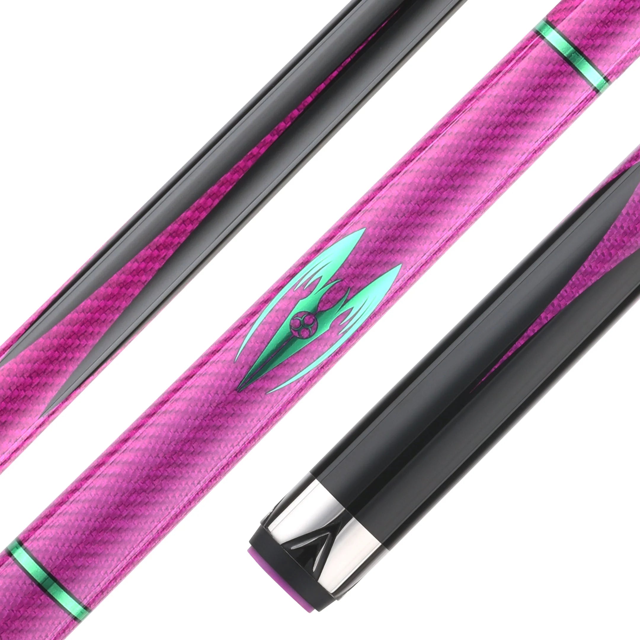 Poison Maelith Pool Cue with Carbon Fiber Shaft - Magenta/Black