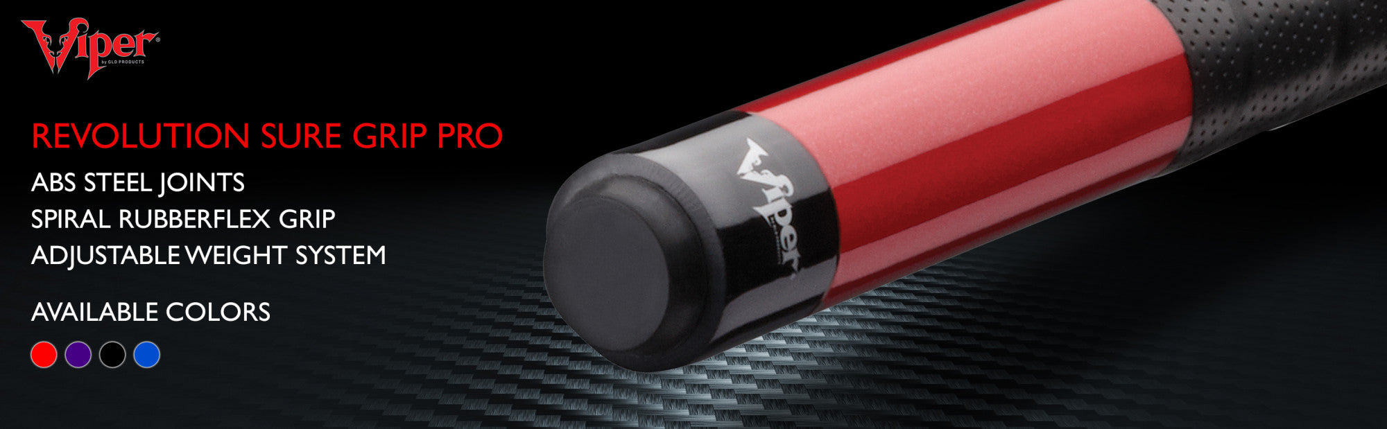 Viper 50-0704 Sure Grip Pro Blue Billiard/Pool Cue Stick