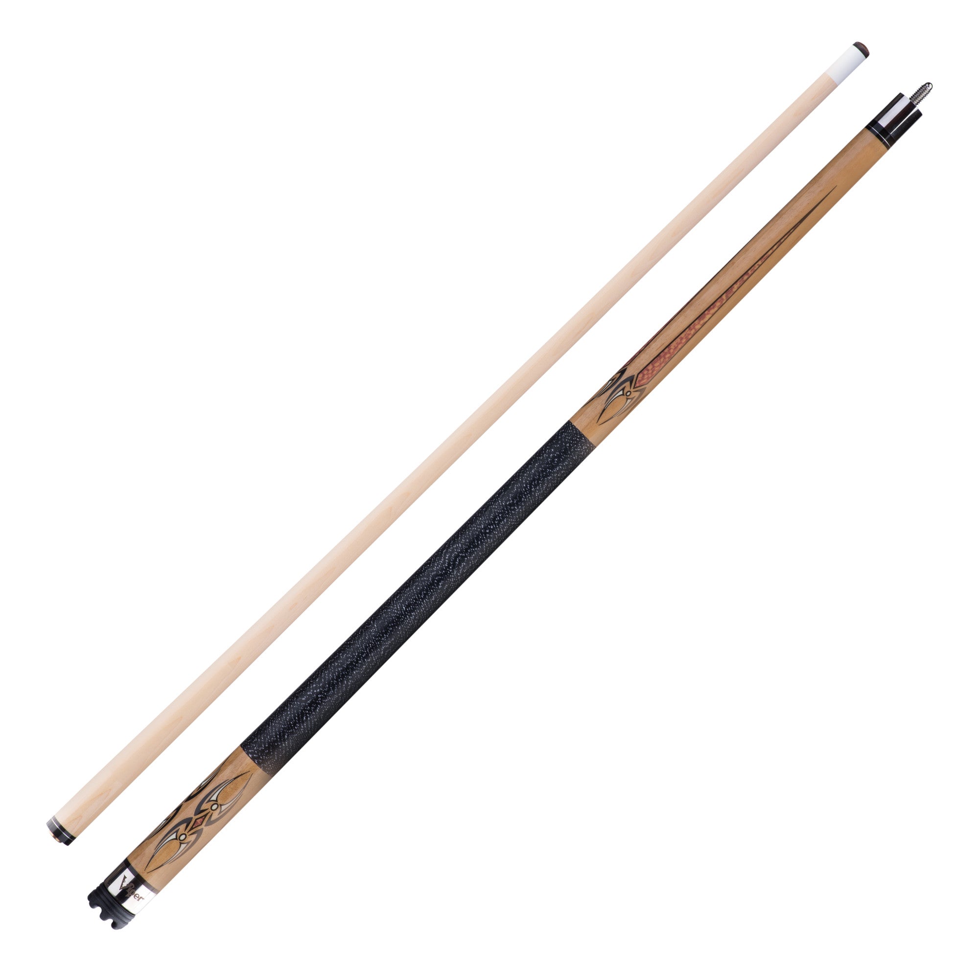 Viper 50-1252 Sinister Black and White Wrap with Brown Stain Billiard/Pool Cue Stick