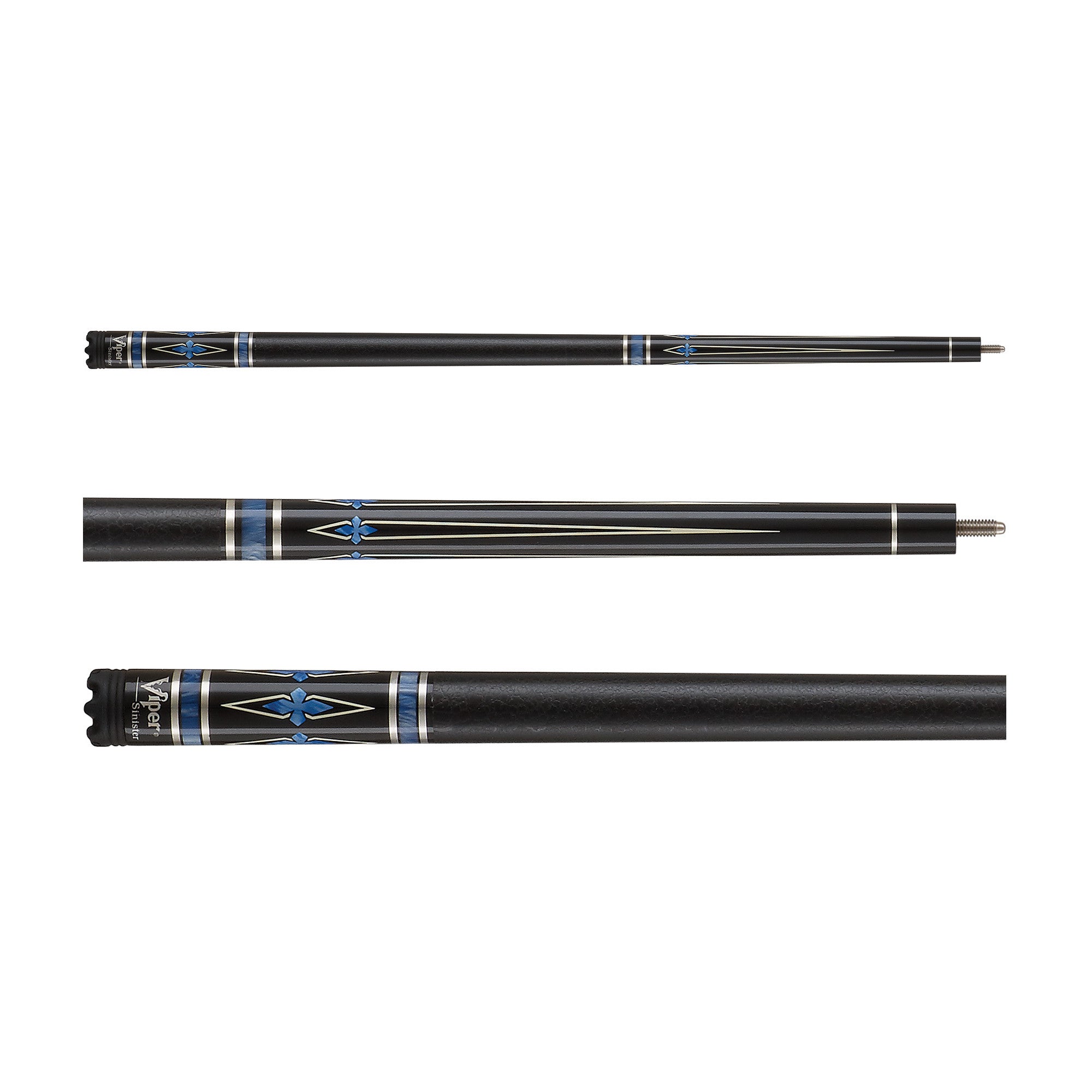 Viper 50-1401 Sinister Black Faux Leather Wrap Billiard/Pool Cue Stick