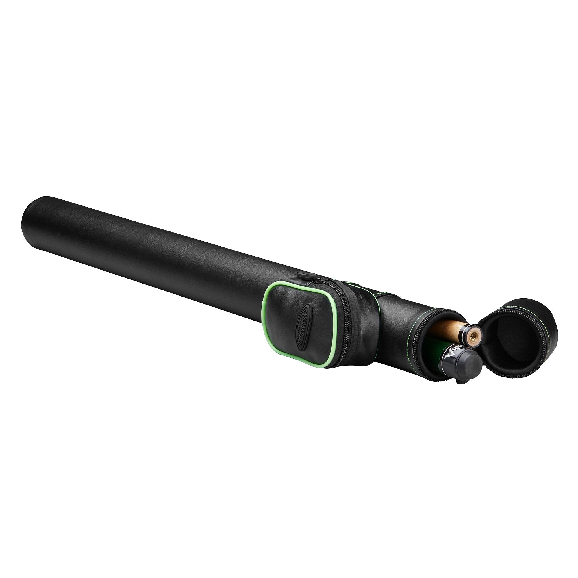 Casemaster 51-0706-10 Q-Vault Supreme Black with Green Trim Cue Case