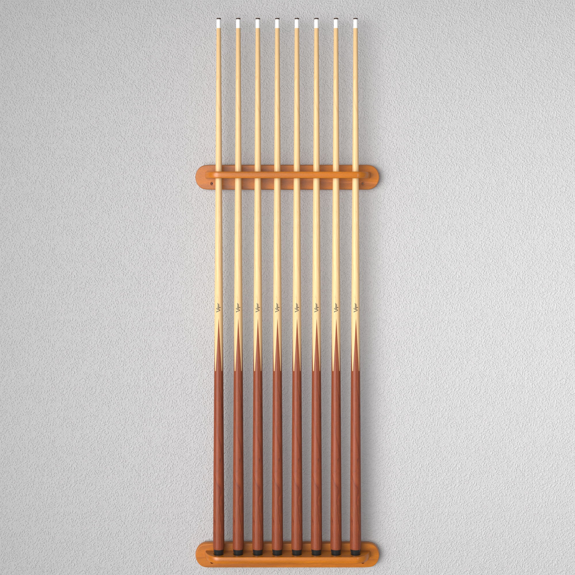Viper 52-0115 Traditional Oak 8 Cue Wall Cue Rack