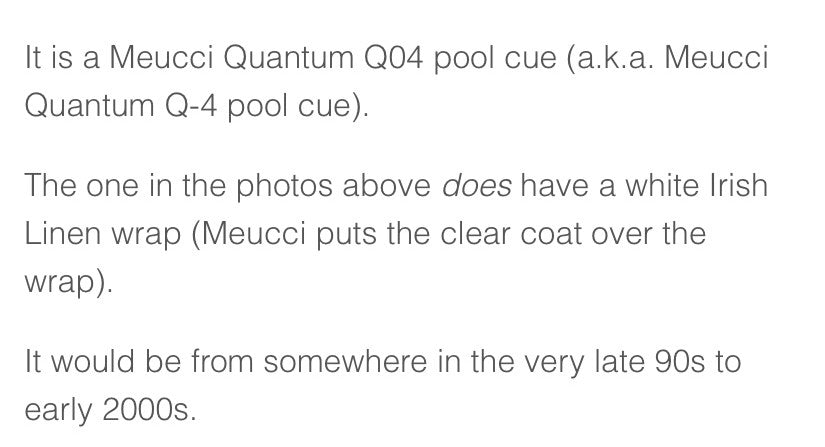 Meucci Quantum Q04 Cue - Consignment Cue