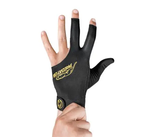 Predator Second Skin Black & Yellow Billiard Glove with Closed Thumb- Left Hand