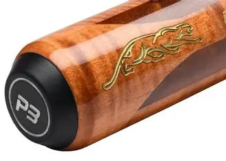 Predator P3 Auro Golden Stained Curly Maple & Bocote Pool Cue - Lizard Grain Leather Wrap