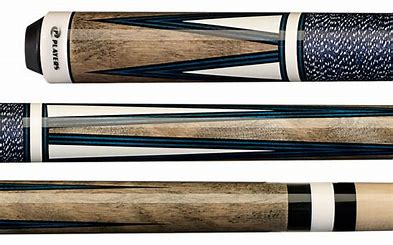 Players 4 Point White Cue with Blue Double Pressed Irish Linen Wrap