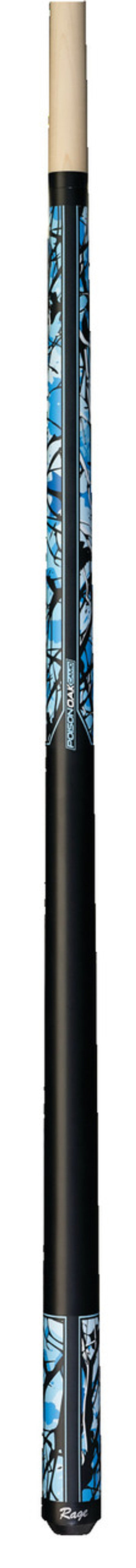 Rage Matte Blue Poison Oak Camo Wrapless Cue