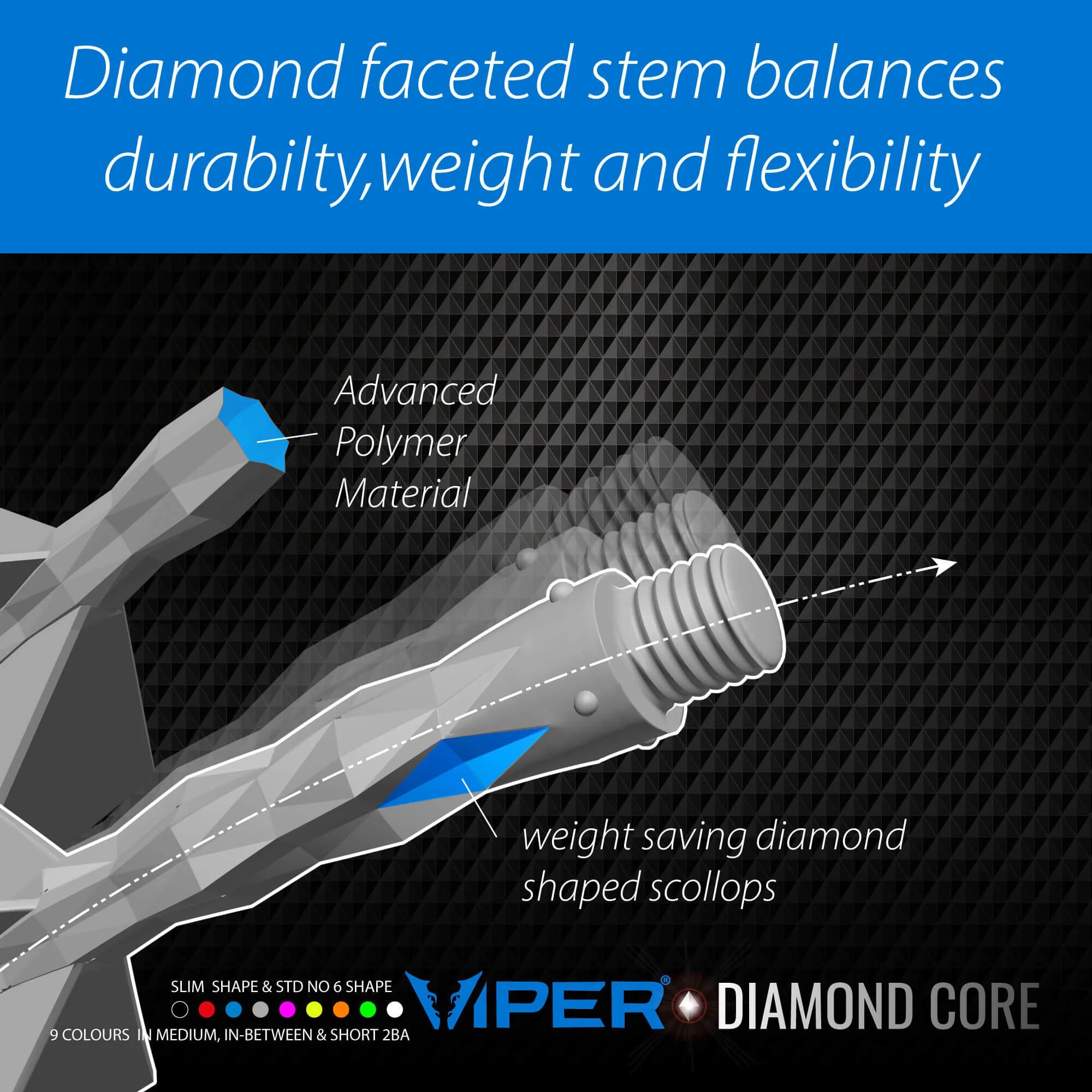 Viper Diamond Core Integrated Dart Flight & Shaft System