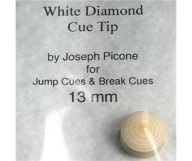 White Diamond Break/Jump Cue Tip with installation