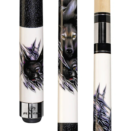 Players Arctic Wolf Cue With Black Linen Wrap