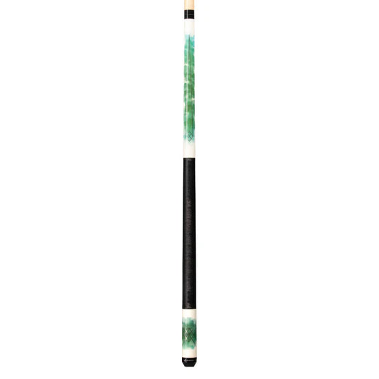 Players Green Watercolor Cue With Black Linen Wrap