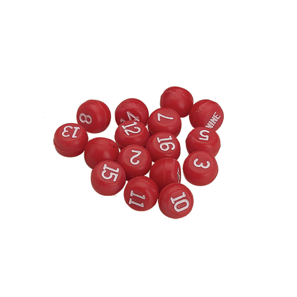 Red Plastic Tally Balls